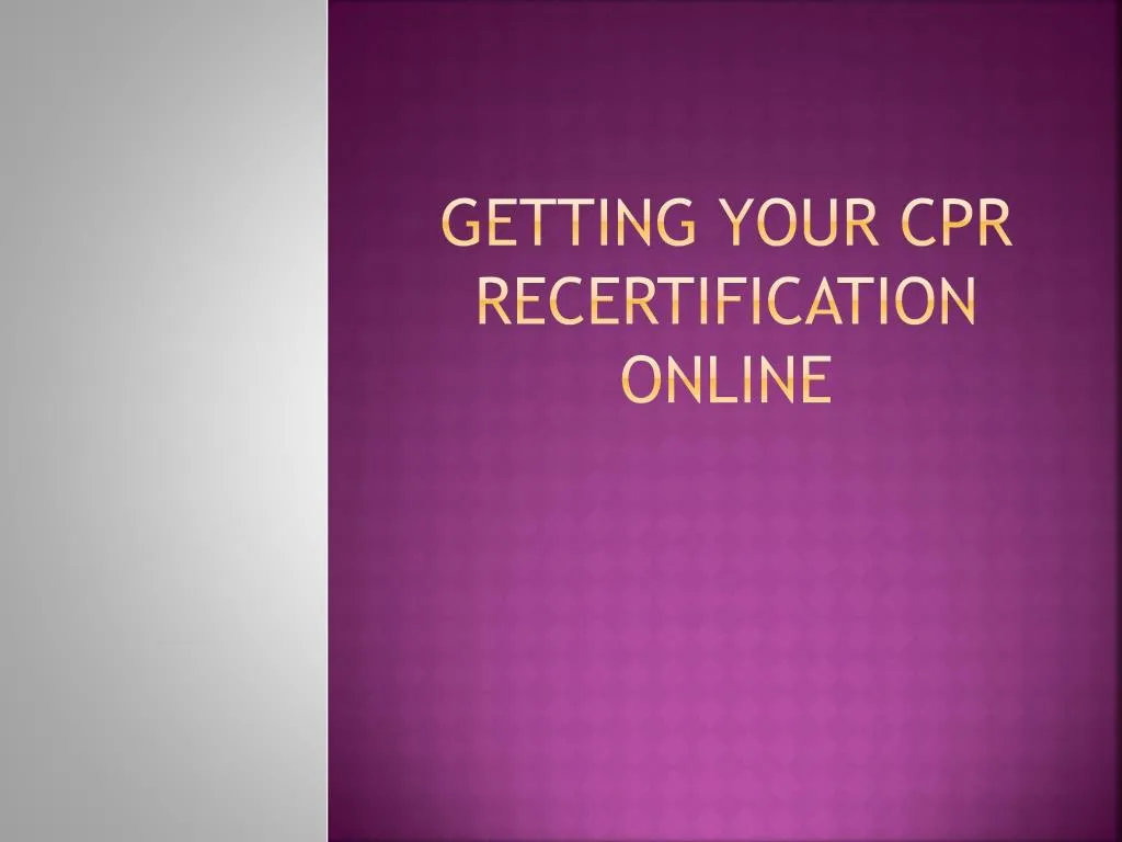 getting your cpr recertification online