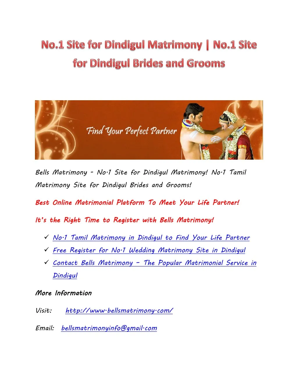 bells matrimony no 1 site for dindigul matrimony