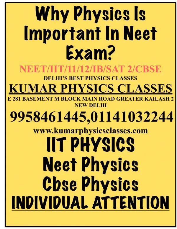 Neet Physics Is Important For Selection