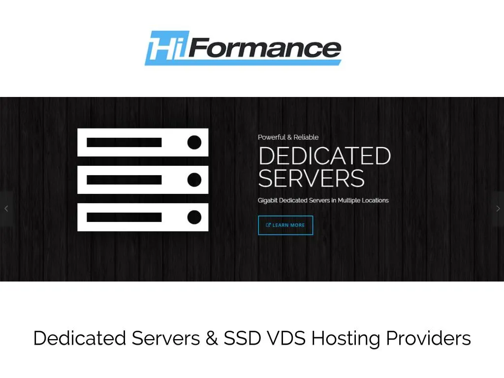 dedicated servers ssd vds hosting providers