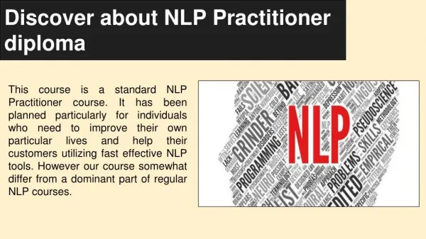 Discover about NLP Practitioner diploma