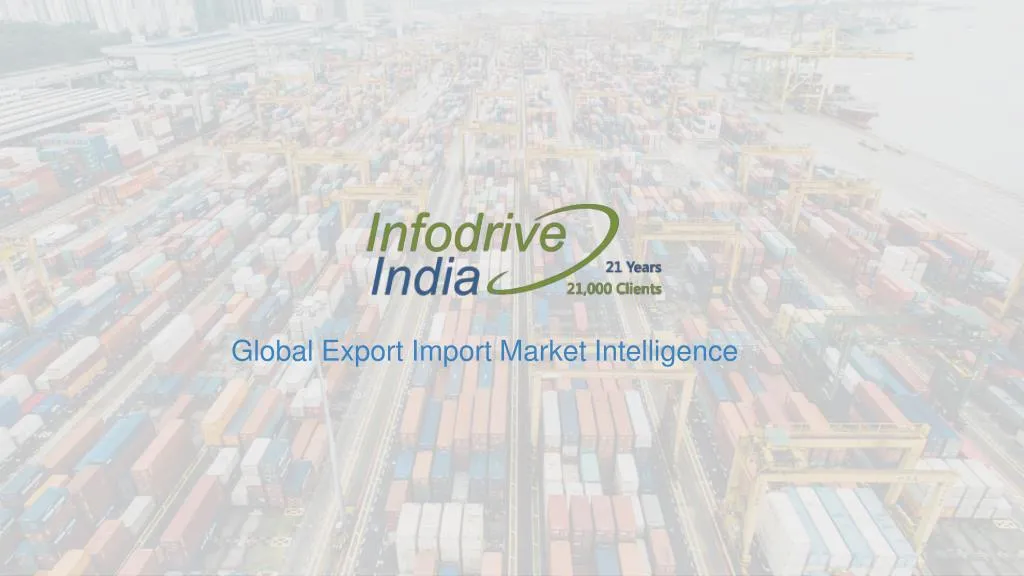 global export import market intelligence