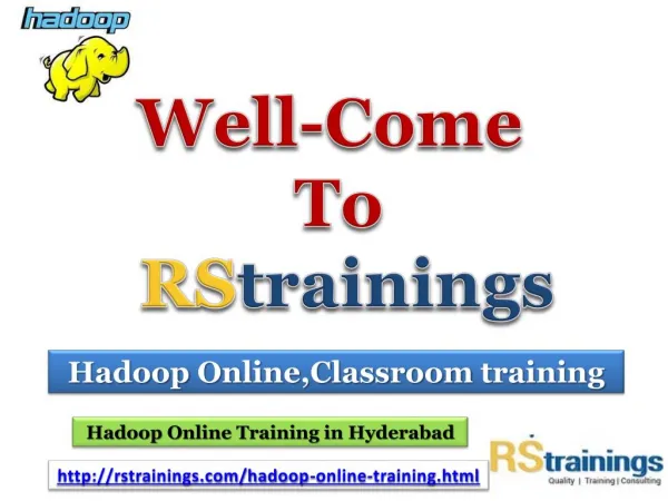 Hadoop Online Training In Hyderabad