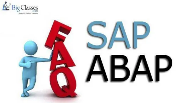 SAP ABAP FAQ's - www.bigclasses.com