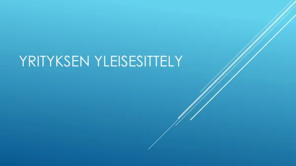 yrityksen yleisesittely
