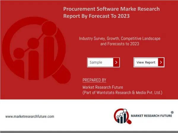 Procurement Software Market 2017 Global Share, Emerging factors, Trend, Segmentation and Forecast to 2023
