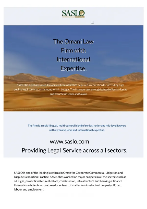 Law Firms In Muscat