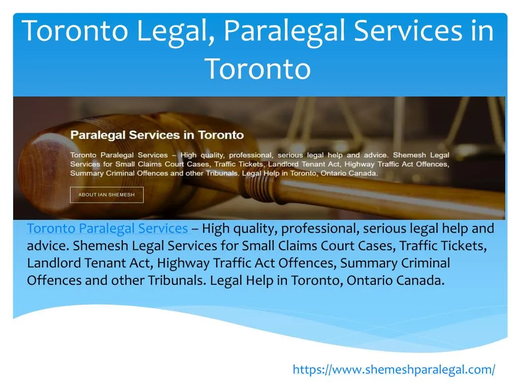 toronto legal paralegal services in toronto