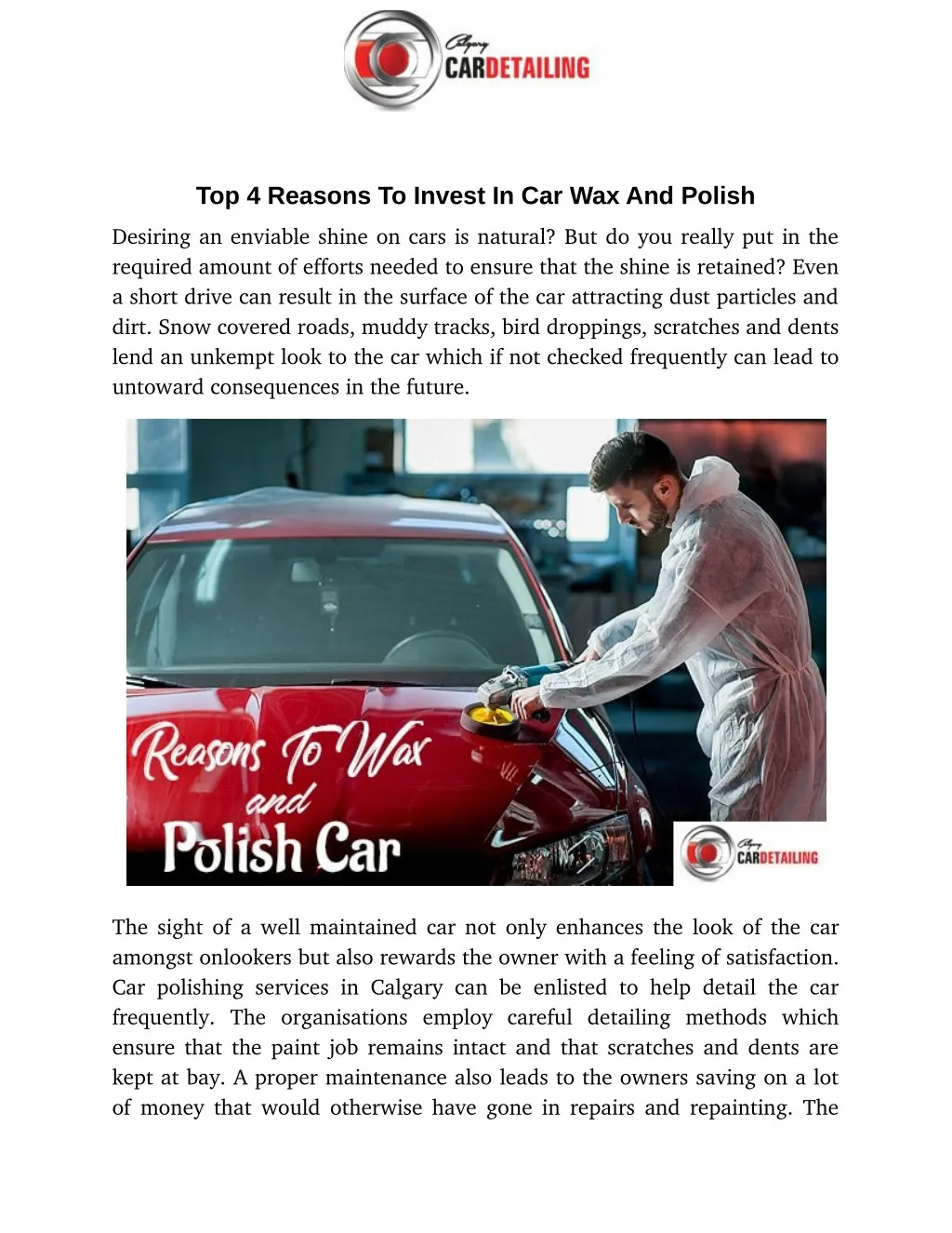 top 4 reasons to invest in car wax and polish