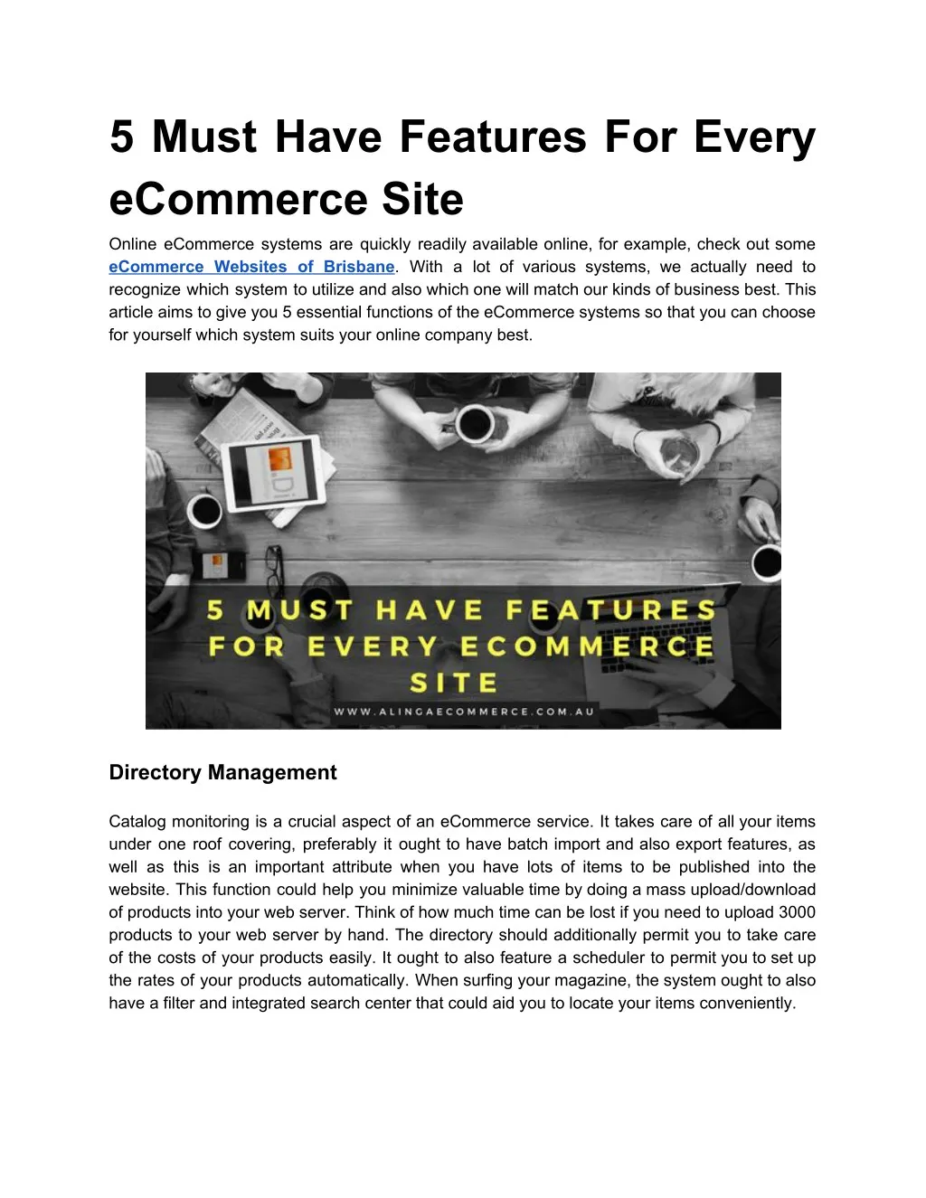 5 must have features for every ecommerce site
