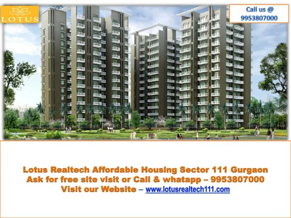 Affordable Housing Sector 111 Gurgaon