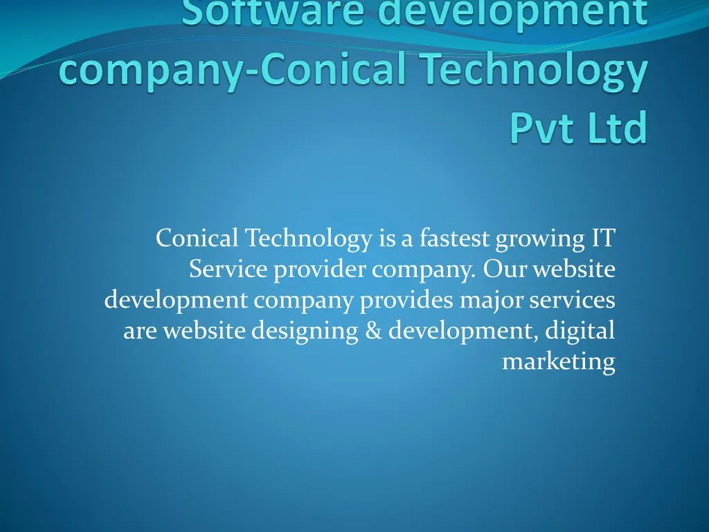 software development company conical technology pvt ltd
