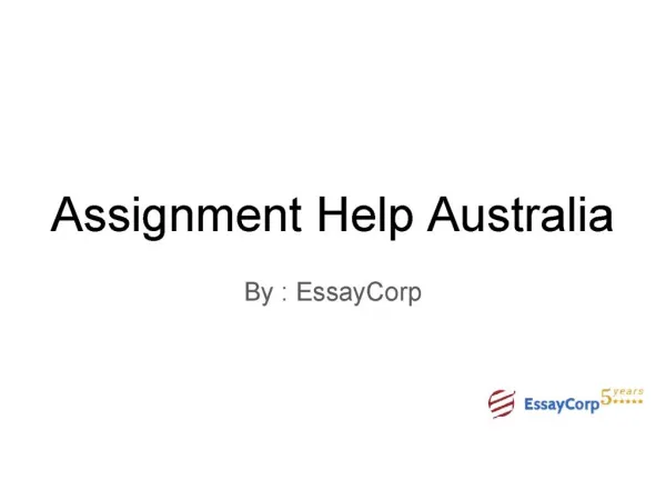 Assignment Help Australia By EssayCorp.com