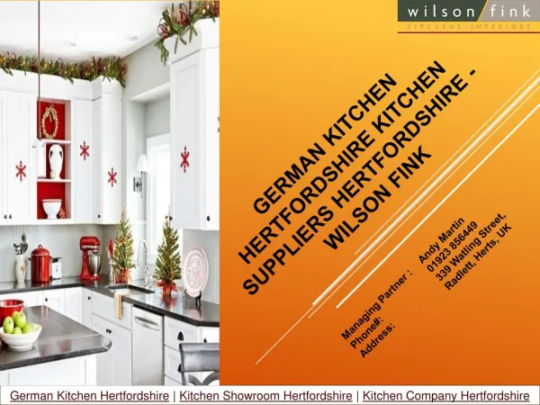 German Kitchen Company Hertfordshire - Wilson Fink