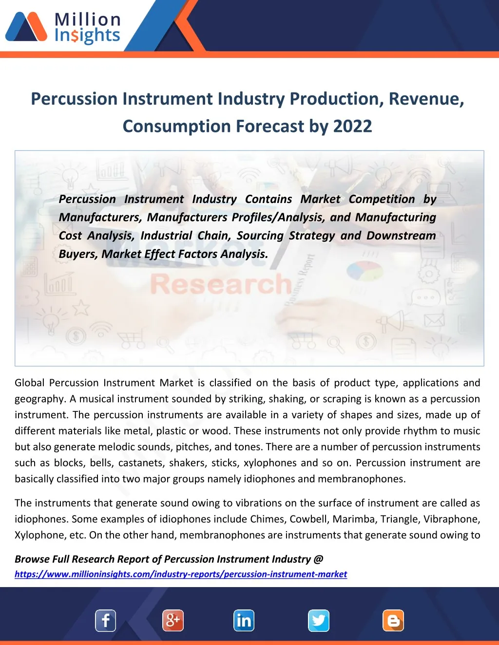 percussion instrument industry production revenue