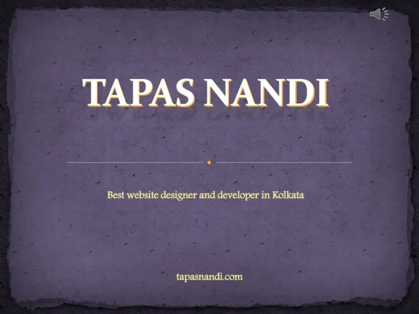 Web Designer in Kolkata - Tapas Nandi
