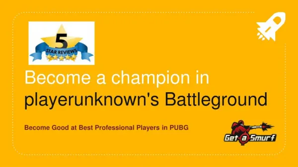 Become a champion in playerunknown's Battleground