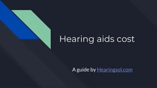 Hearing aid cost