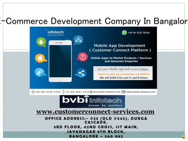 E-Commerce Development Company In Bangalore, M-Commerce Development Company In Bangalore