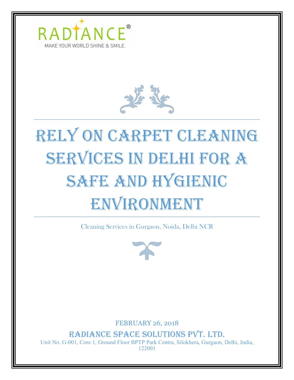 rely on carpet cleaning services in delhi