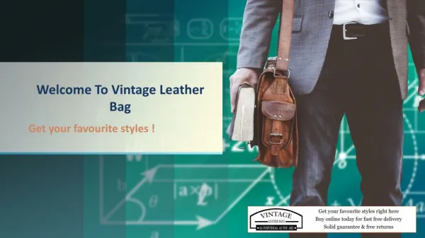 Get Your Favourite Styles Leather Bag For Men And Women