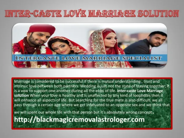 Inter-caste Love Marriage solution