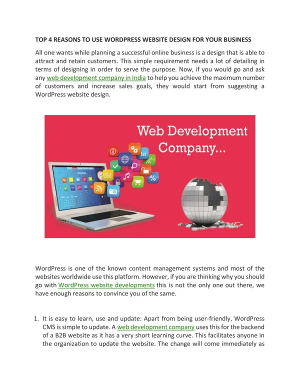 Web Development Company | Web Development Company in India