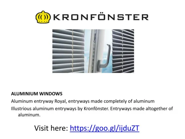 Aluminium windows in Sweden - Kronfonster