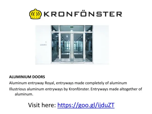 Aluminium Doors in Sweden - Kronfonster