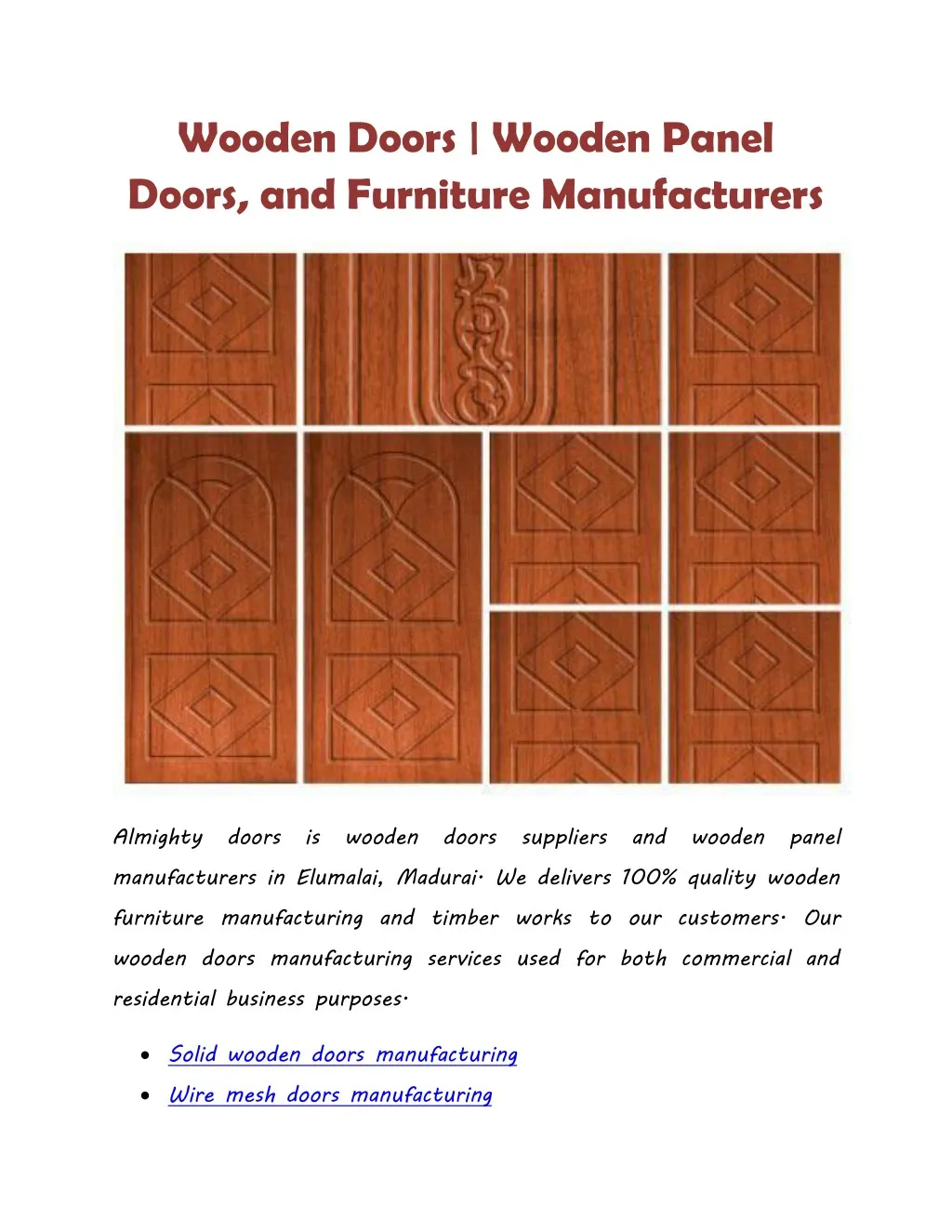 wooden doors wooden panel doors and furniture