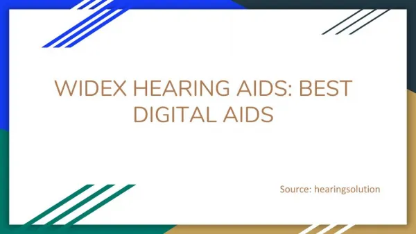 WIDEX HEARING AIDS: BEST DIGITAL AIDS