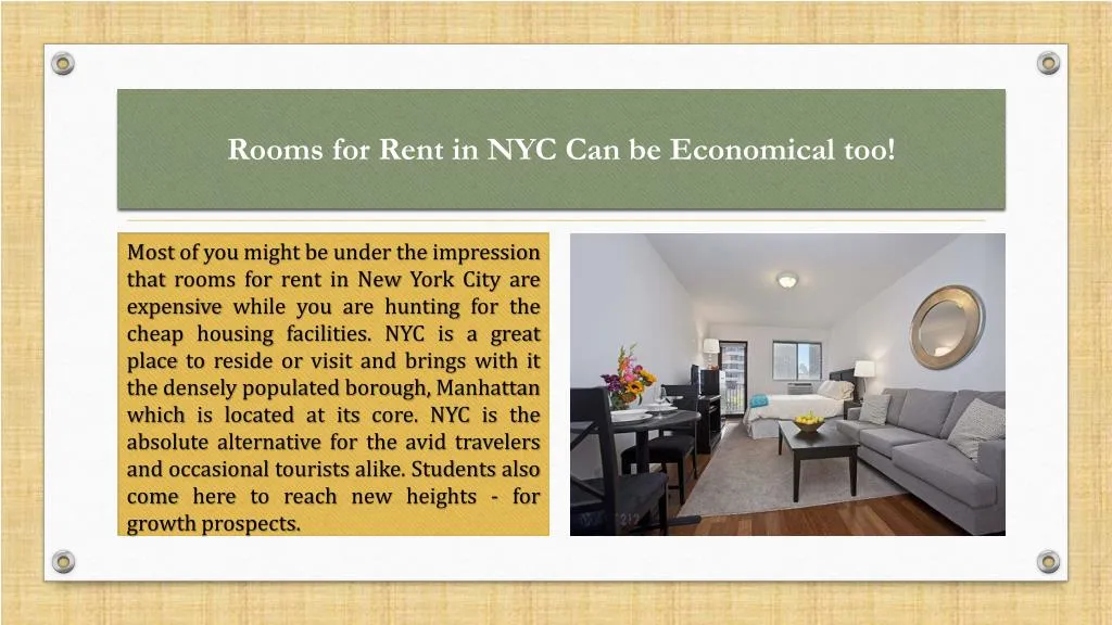 rooms for rent in nyc can be economical too