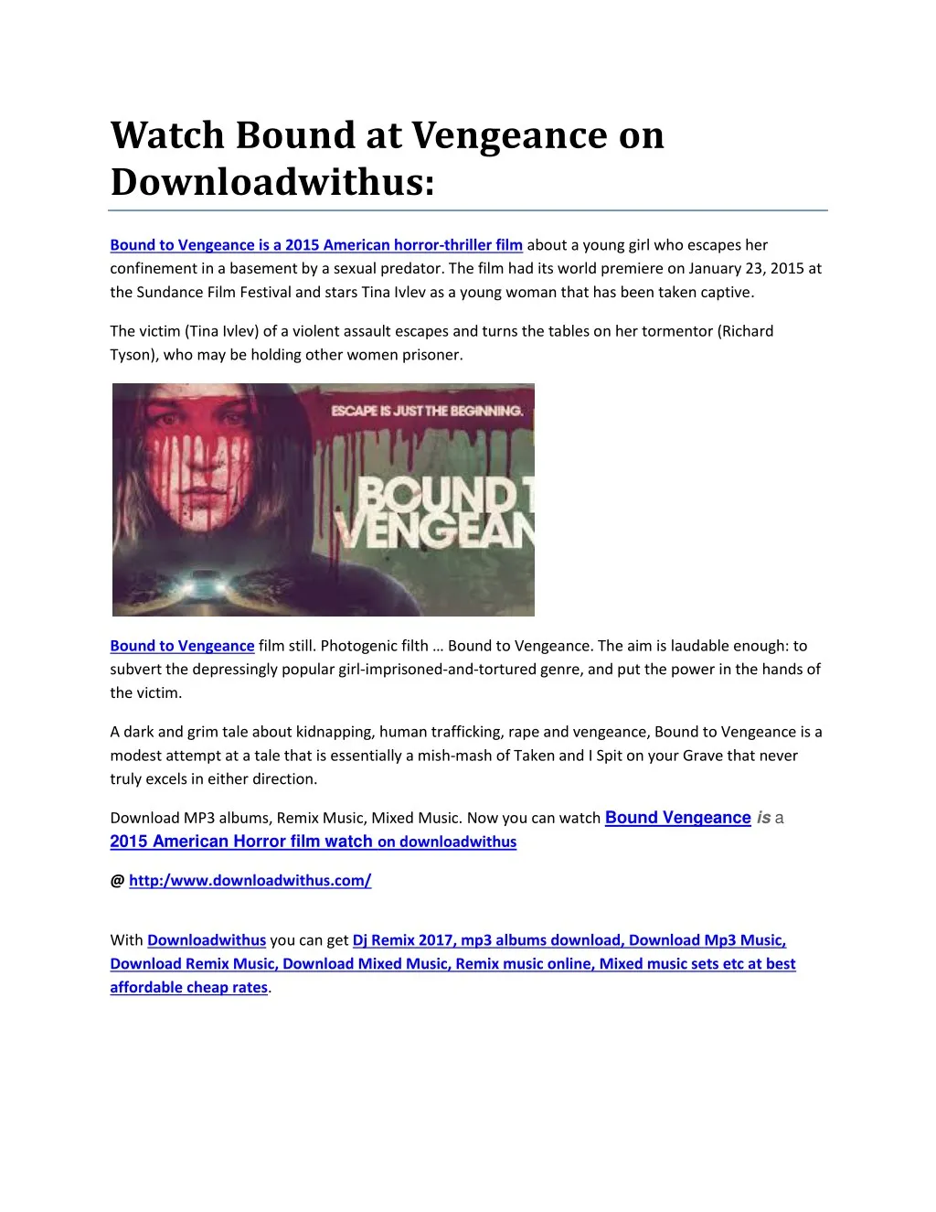 watch bound at vengeance on downloadwithus