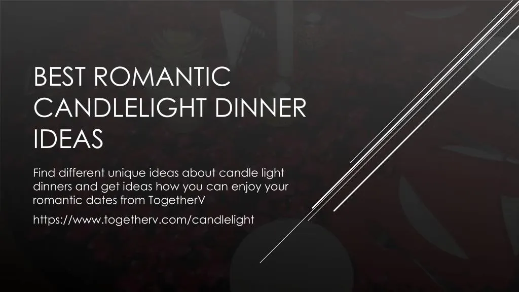 best romantic candlelight dinner ideas
