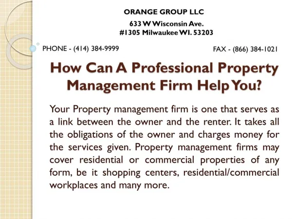 How Can A Professional Property Management Firm Help You?