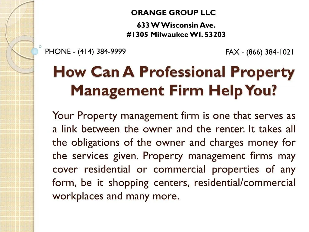 how can a professional property management firm help you