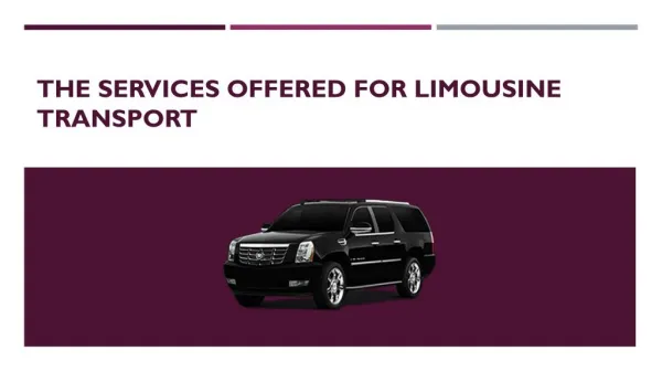 Wide range of limousine services