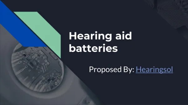 Hearing aid batteries