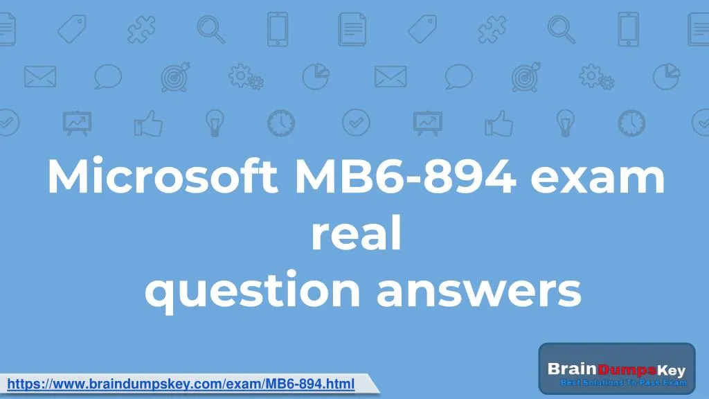 microsoft mb6 894 exam real question answers