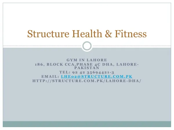 Best Gyms in Lahore