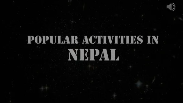 Popular Activities In Nepal