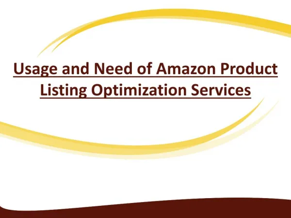 Various Uses of Amazon Product Listing Optimization Services