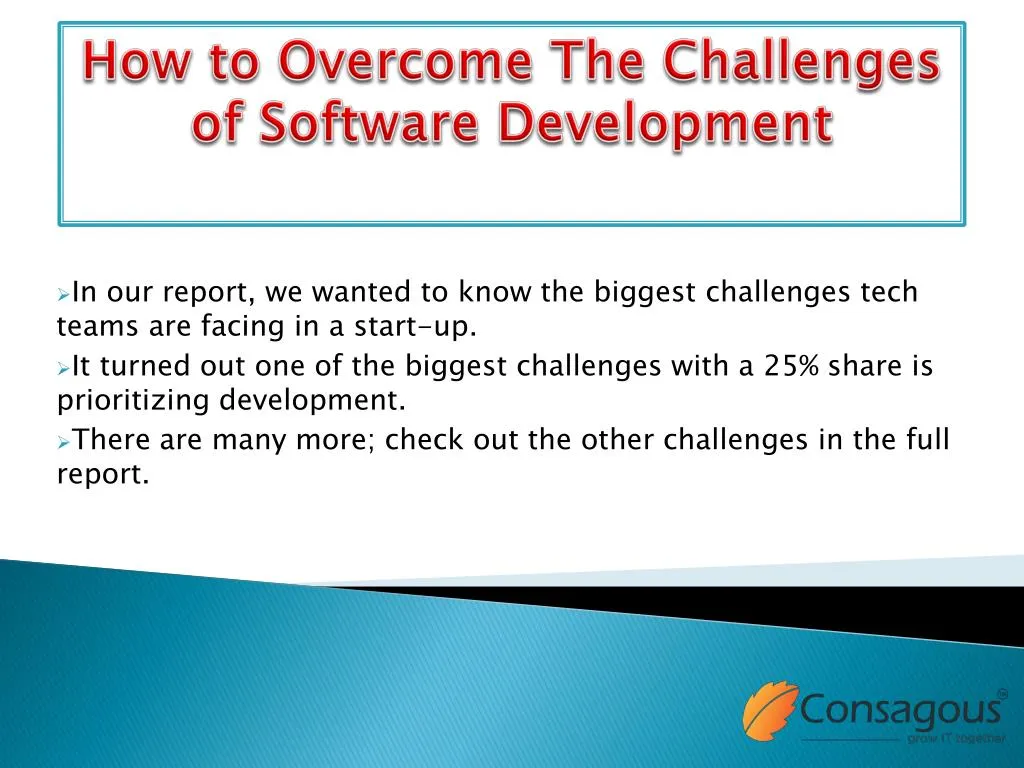 how to overcome the challenges of software development