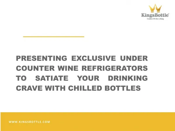 Presenting Exclusive Under Counter Wine Refrigerators to Satiate Your Drinking Crave with Chilled Bottles