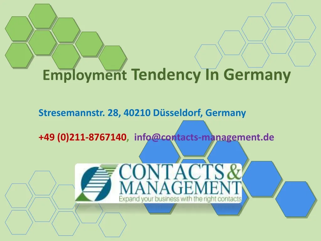 employment tendency in germany