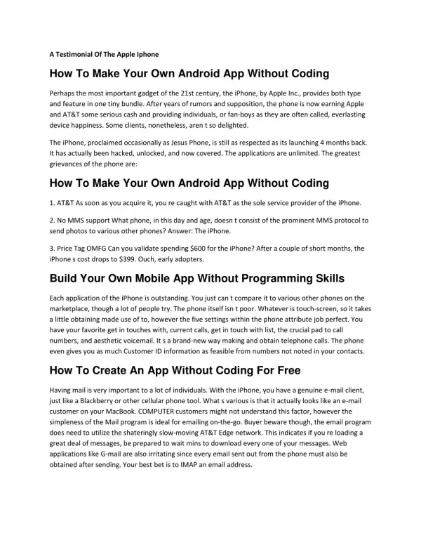 How To Make Your Own Android App Without Coding?
