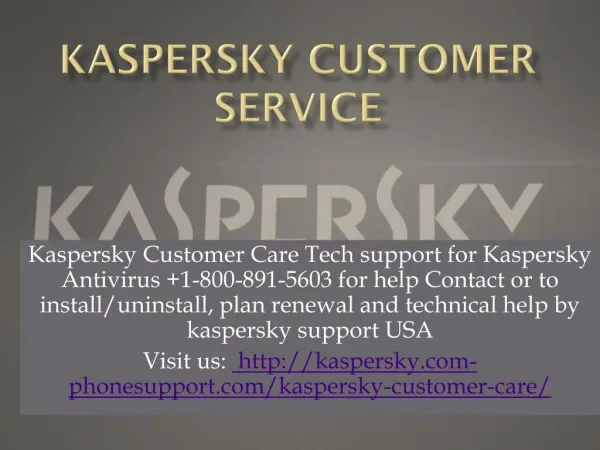 kaspersky customer service