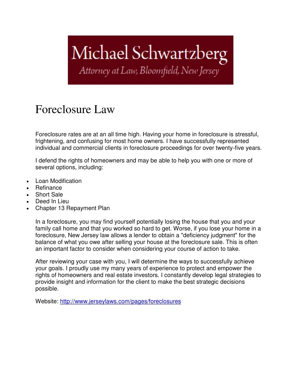 foreclosure law