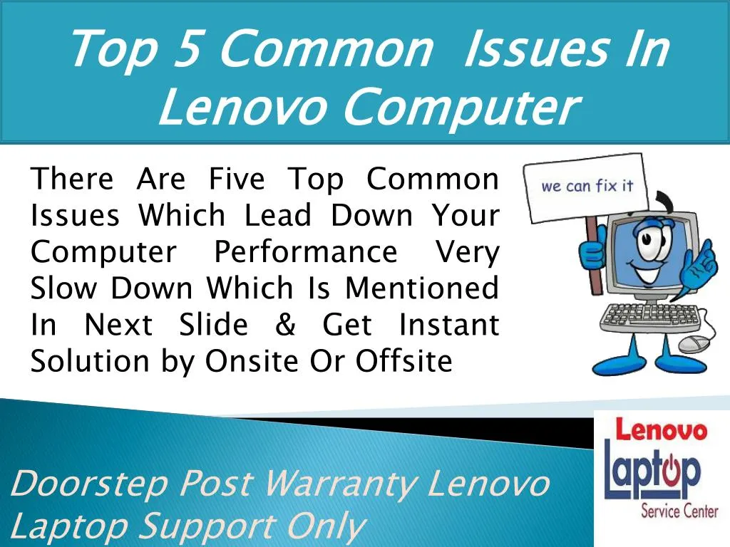 top 5 common issues in lenovo computer