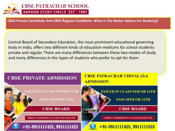 CBSE Private Candidate And CBSE Regular Candidate: What Is The Better Option For Studying?